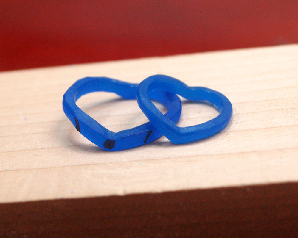 ハート型手作り結婚指輪原型