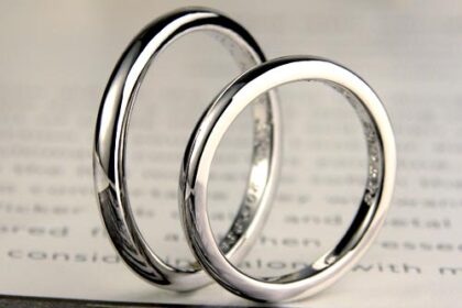 シンプルな甲丸形手作り結婚指輪