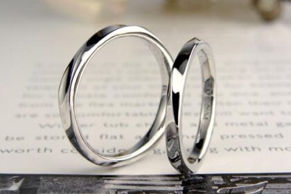 プラチナ細身ねじりデザイン手作り結婚指輪