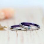 内側紫メッキ手作り結婚指輪