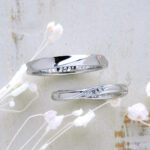 完成した手作り結婚指輪